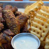 hoots wings and waffle fries